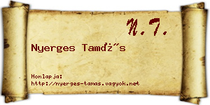 Nyerges Tamás névjegykártya